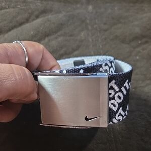 Nike Black and Silver Men's Belt